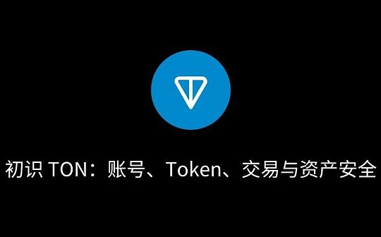 初识 TON：账号、Token、交易与资产安全